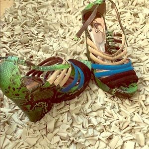 Carlos Santana wedge sandals
